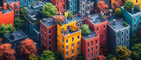 3d illustration of a small town in the middle of the forest