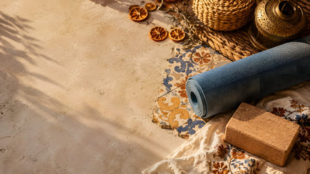 Wellness. High quality stock image, photorealistic, clean composition with copy space.