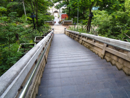 Stairs down hillのeditorial素材