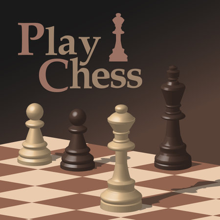 Chess pices and boeadのイラスト素材