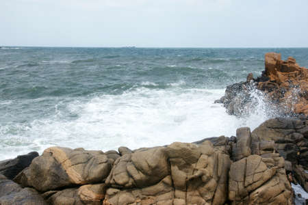 rocks and waves 3の写真素材