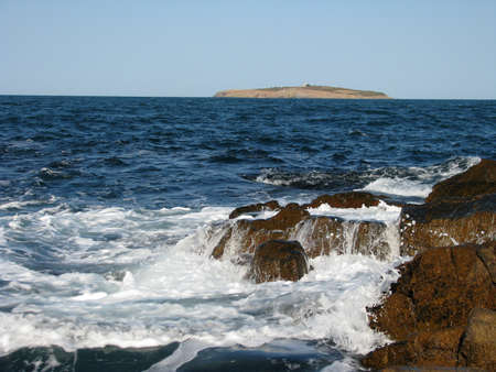 5 rocks and islandの写真素材
