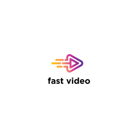 fast video logo designs vector templateのイラスト素材
