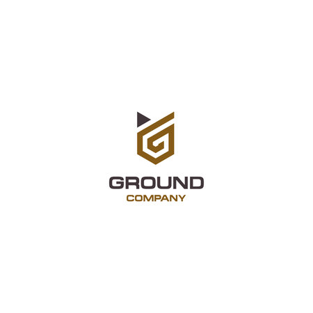 G as ground logo vector designsのイラスト素材