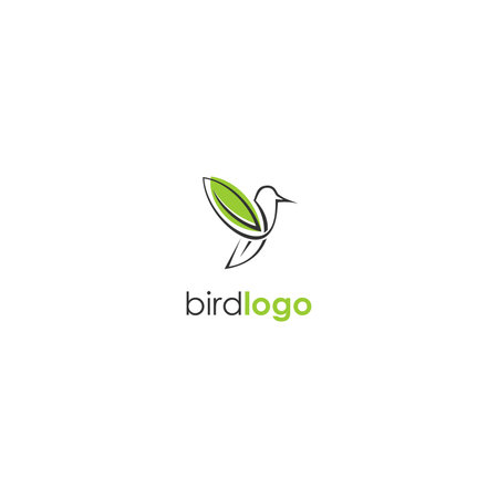 Bird leaf logo designs vector templateのイラスト素材