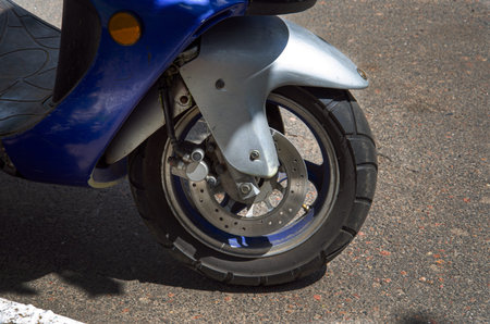 Close up of a high power chopper bike