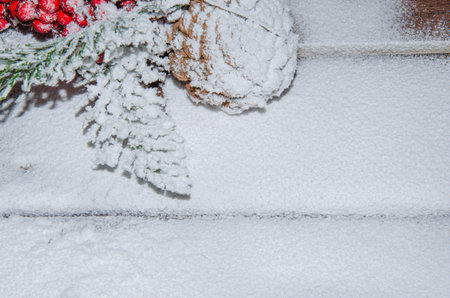 Christmas decoration. Christmas deer made of pine branches and pine cone on white background.