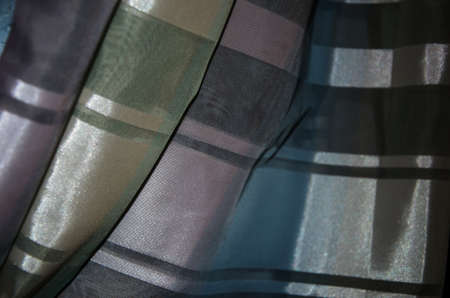 background with transparent organza cloth textureの写真素材