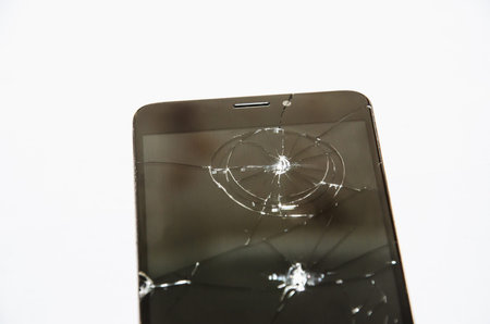 Broken glass on black background, texture backdrop object designの写真素材