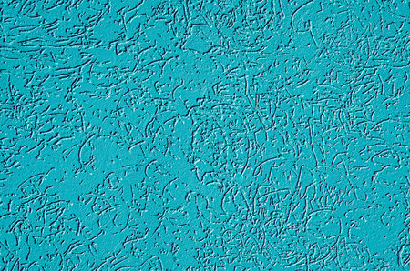 Structure of blue coloured cement plaster, background.