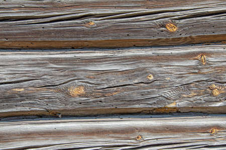 Old vintage rustic aged antique wooden sepia panel with horizontal gapsの写真素材