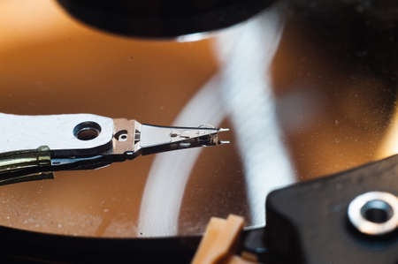 Disassembled hard drive from the computer, laptop Closeup HDDの写真素材