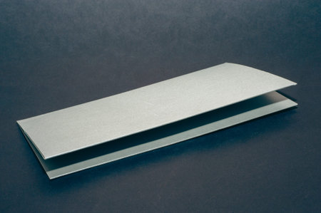 gray, silver envelope on a black flat background, luxury corporate identity and corporate identity...