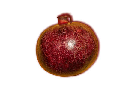 Pomegranate fruit on a white background, food redの写真素材