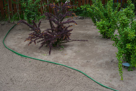 landscalescaping of the territory near country houses, recreation areas in cities and townsの写真素材