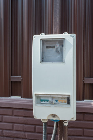 watthour meter amp of electricity of use at home.の写真素材