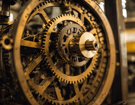 Large cog wheels in the motorの素材