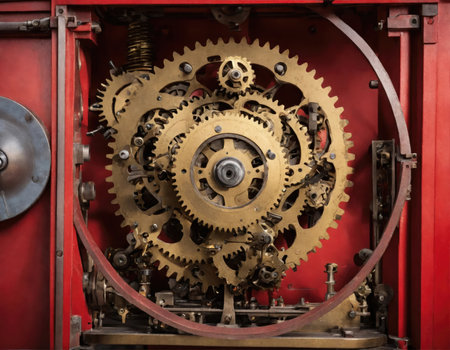 Large cog wheels in the motorの素材