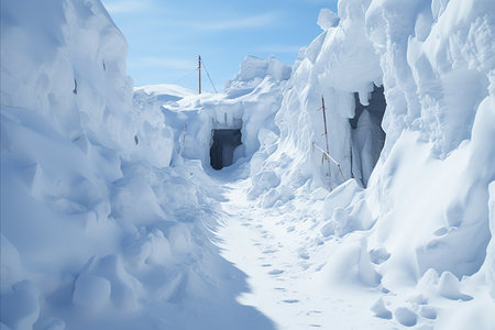 Icy Splendor. Unveiling Continental Glaciers - Majestic Polar Ice Sheets in Polar Regionsの素材