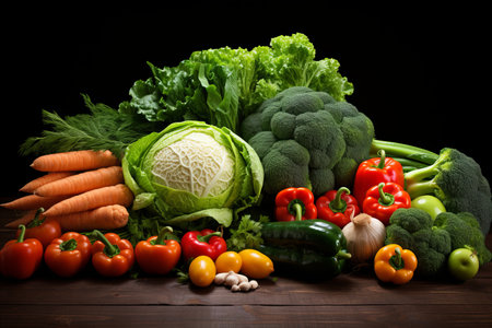 Vibrant Selection of Fresh, Organic Fruits and Vegetables Available for Purchaseの素材