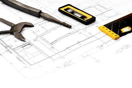 choose a building plot of land for house construction on cadastral mapの素材