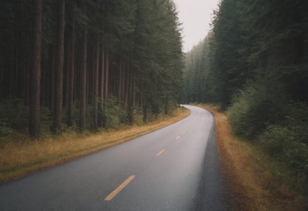 Beautiful tree lined road in the Tunnel of Trees on a drive through Emmet County from Harbor Springsの素材