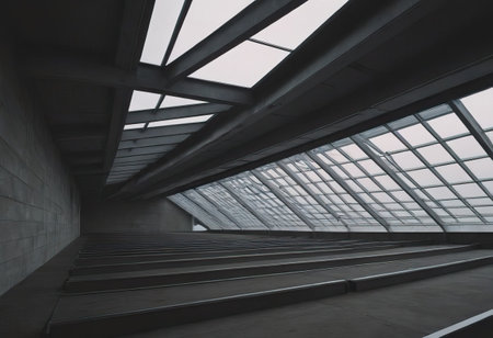 A stunning aerial view that showcases contemporary metal roofs expertly integrated into modern urban architectureの素材