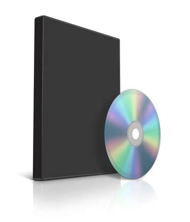 DVD and DVD Case on whiteの写真素材
