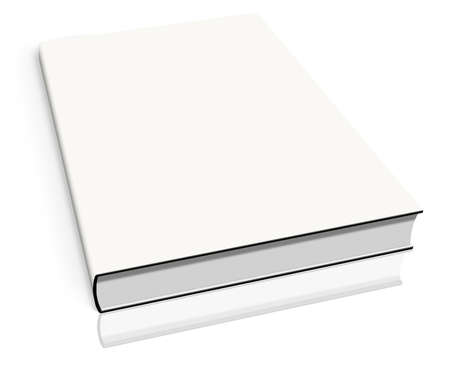 White empty book template on white background.の写真素材