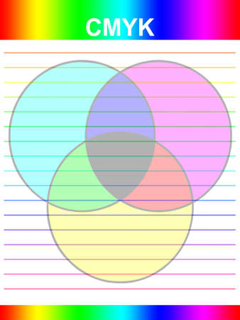 cmyk blank paper for your messageの写真素材