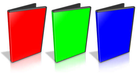 Open RGB DVD Case on whiteの写真素材