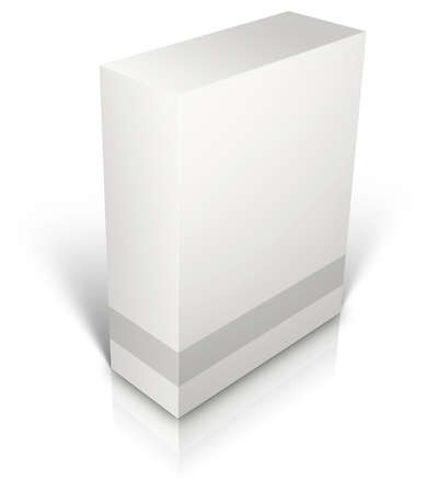 White blank box isolated on white background ready to be personalized by you. の写真素材