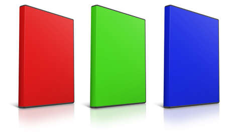 RGB DVD Case on whiteの写真素材