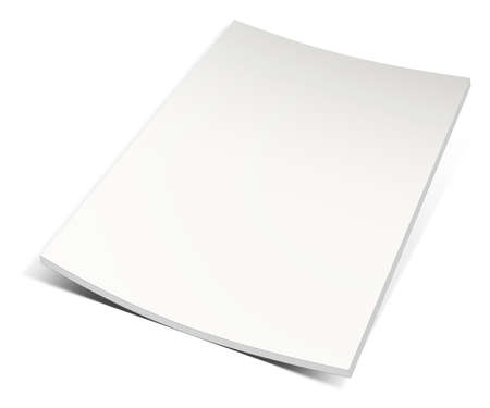 Empty magazine on white background. Perfect blankの写真素材