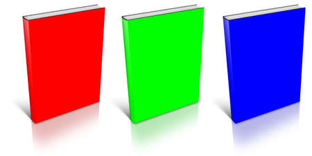 RGB empty book template on white background.の写真素材