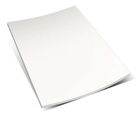Empty magazine on white background. Perfect blankの写真素材