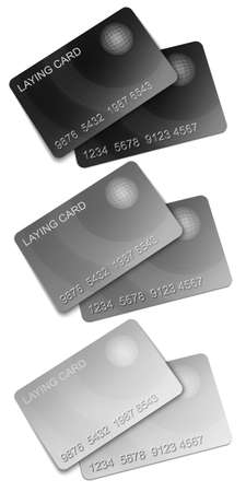 Two membership Card on white backgroundの写真素材