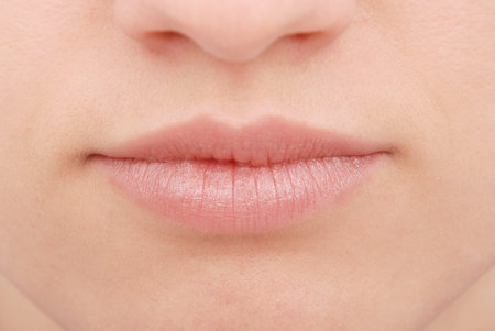 Perfect Lips. Sexy Girl Mouth close up. Beauty young woman Smile. Natural plump full Lip. Lips...