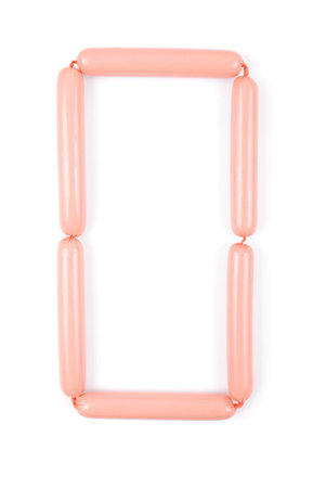 Sausages number isolated on white backgroundの写真素材