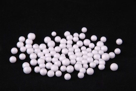 White plastic foam bait for fishing isolated on a white background