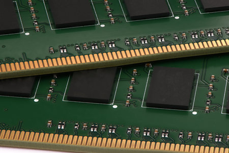 Background of new computer memory chip board