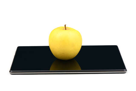 Mobile device tablet pc isolated on white background. High resolution photo. Full depth of field.の写真素材