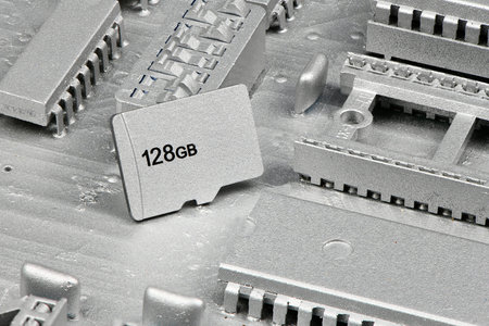 SD memory card on digital background. High resolution photo. Full depth of field.