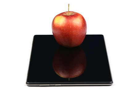 Mobile device tablet pc isolated on white background. High resolution photo. Full depth of field.の写真素材