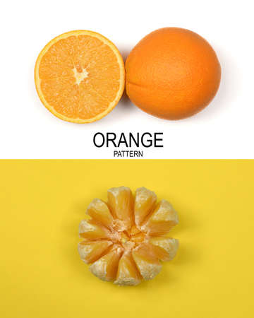 Creative layout made of orange. High resolution photo. Full depth of field.の写真素材