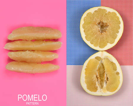 Creative layout made of pomelo. High resolution. Full depth of field.の写真素材