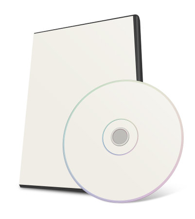 DVD box blank template white for presentation layouts and design. 3D rendering. Digitally Generated Image. isolated on white background.の写真素材
