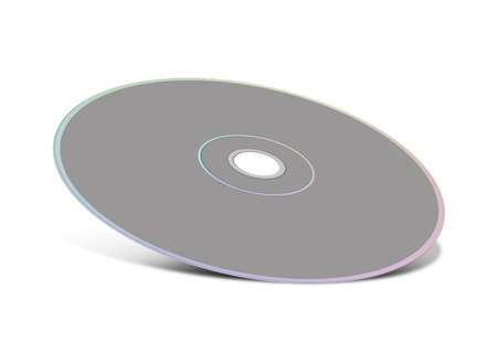 CD or DVD blank template gray for presentation layouts and design. 3D rendering. Digitally Generated...