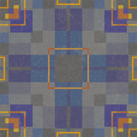 Colorful geometric seamless patterns decorate the walls style Atlas pompeii. Concept ancient Roman cultureの写真素材