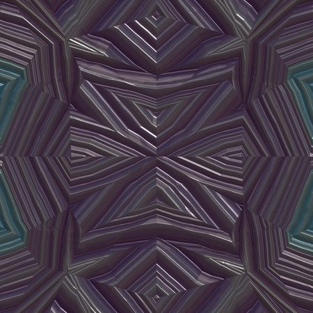 Fantastic seamless pattern of alien interiors on black background. Abstract ornament of repeating elements.の写真素材